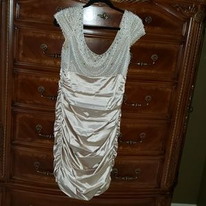 RARE and stunning! Badgley Mischka pearl and rhinestone dress!